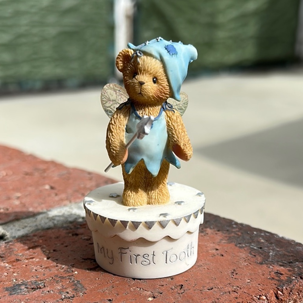 🧸 Cherished Teddies My First Tooth Fairy Keepsake Covered Box - Vintage